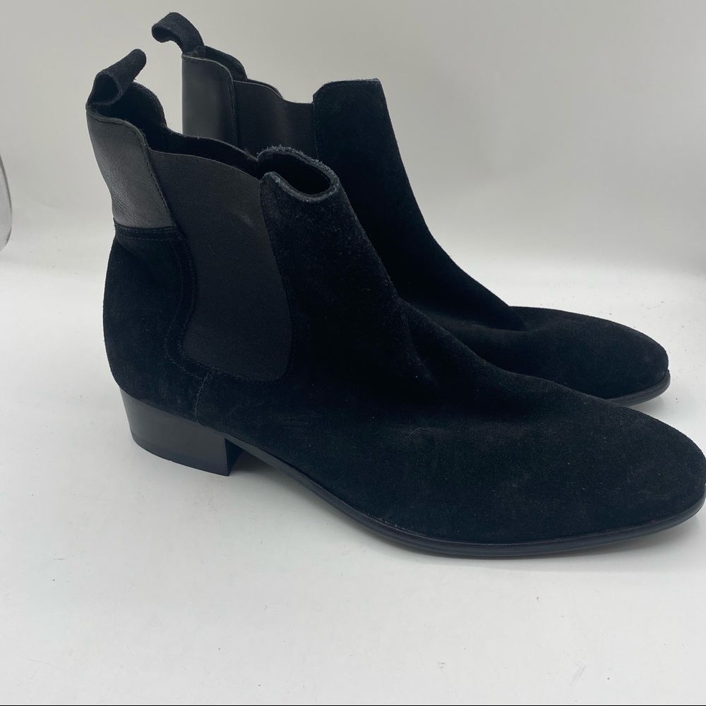 H by Hudson Men’s Black Suede Boots Size 12 EU 45.  New without box